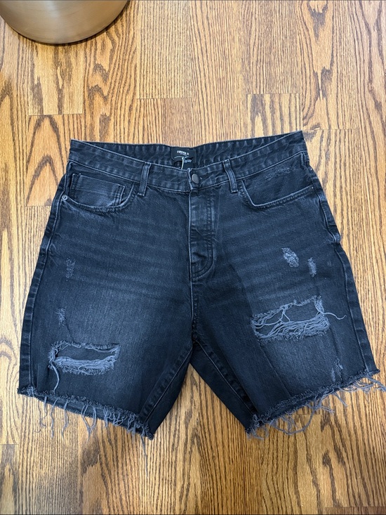 Forever 21 Other - Forever 21 Black Distressed Denim Jean Shorts